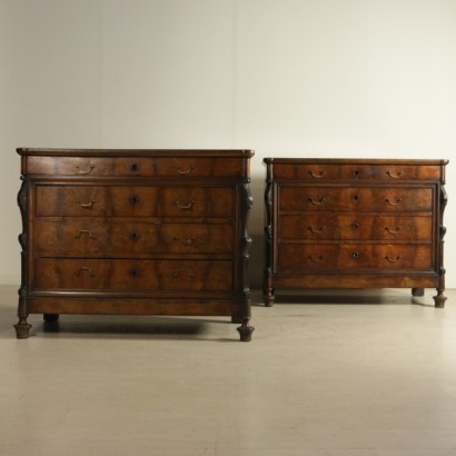 commode, commode en noyer, commode en plume de noyer, plume de noyer, commode 800, commode fin 800, {* $ 0 $ *}, anticonline
