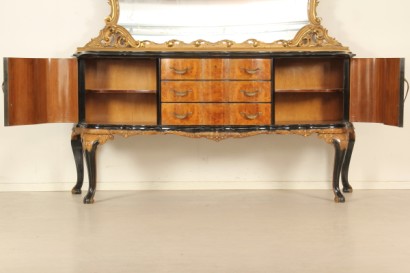 bottega del 900, arredi completi, sala stile chippendale, sala radica, credenza radica, vetrina radica, sedie radica, sala 900, credenza 900, vetrina 900, sedie 900, sala chippendale, credenza chippendale, vetrina chippendale, sedie chippendale, italia
