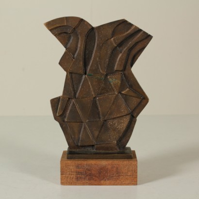 estatua, estatua de bronce, estatua con base de madera, base de madera, estatua de pietro consagra, pietro consagra, {* $ 0 $ *}, anticonline