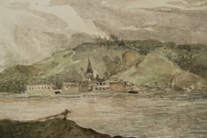 arte del novecento, arte del 900, Giovanni Campi, acquarelli di campi, acquarelli del nocecento, paesaggi montani, paesaggi montani ad acquarello,