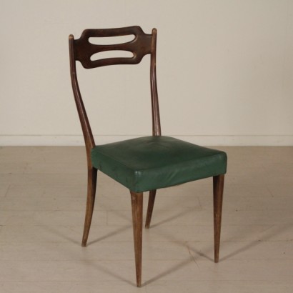 sedie, sedie vintage, sedie anni 50, anni 50, sedie di modernariato, modernariato italiano, vintage italiano, di mano in mano, anticonline, sedie in similpelle, sedie in faggio, sedie a molle, faggio tinto