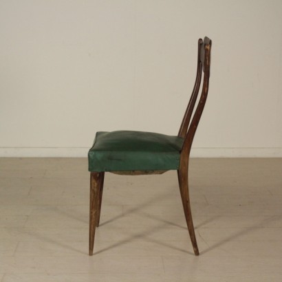 sedie, sedie vintage, sedie anni 50, anni 50, sedie di modernariato, modernariato italiano, vintage italiano, di mano in mano, anticonline, sedie in similpelle, sedie in faggio, sedie a molle, faggio tinto