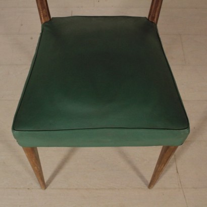 sedie, sedie vintage, sedie anni 50, anni 50, sedie di modernariato, modernariato italiano, vintage italiano, di mano in mano, anticonline, sedie in similpelle, sedie in faggio, sedie a molle, faggio tinto