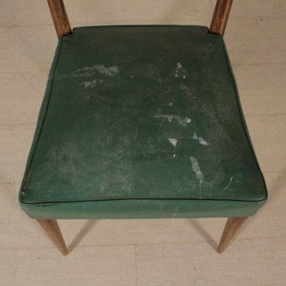 sedie, sedie vintage, sedie anni 50, anni 50, sedie di modernariato, modernariato italiano, vintage italiano, di mano in mano, anticonline, sedie in similpelle, sedie in faggio, sedie a molle, faggio tinto