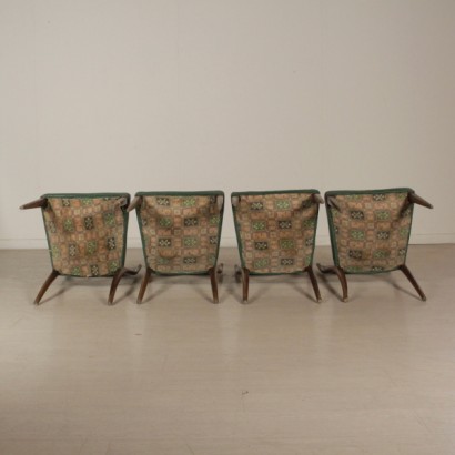 sedie, sedie vintage, sedie anni 50, anni 50, sedie di modernariato, modernariato italiano, vintage italiano, di mano in mano, anticonline, sedie in similpelle, sedie in faggio, sedie a molle, faggio tinto