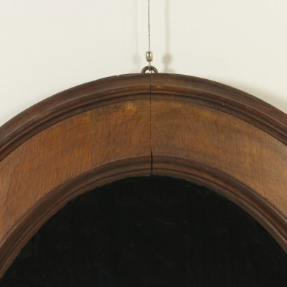 Carved wooden mirror-detail