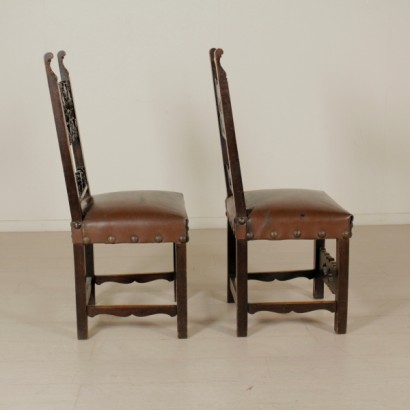 sillas, par de sillas, sillas antiguas, sillas antiguas, sillas neorrenacentistas, sillas de nogal, sillas de nogal ebonizado, nogal ebonizado, 900 sillas, sillas de principios de 1900, sillas de principios de 1900, {* $ 0 $ *}, anticonline