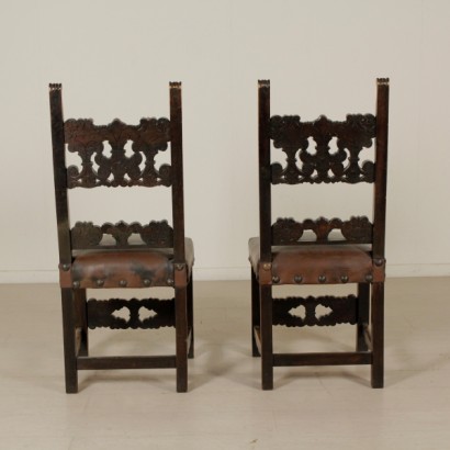 sillas, par de sillas, sillas antiguas, sillas antiguas, sillas neorrenacentistas, sillas de nogal, sillas de nogal ebonizado, nogal ebonizado, 900 sillas, sillas de principios de 1900, sillas de principios de 1900, {* $ 0 $ *}, anticonline