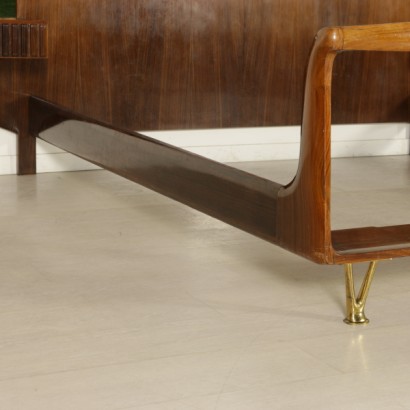 letto, letto matrimoniale, letto vintage, letto di modernariato, vintage italiano, modernariato vintage, letto anni 50, letto in bois de rose, palazzi del'arte, letto palazzi dell'arte, pannello in velluto, di mano in mano, anticonline