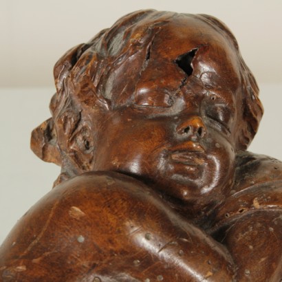 Fregio in noce - particolare