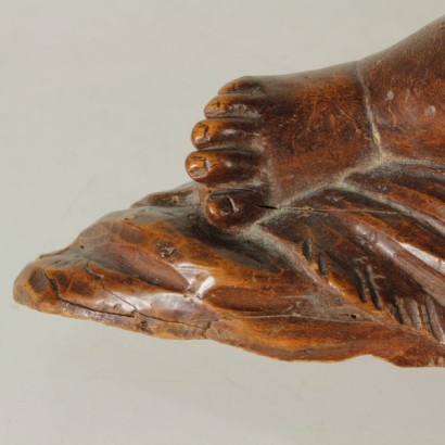 Fregio in noce - particolare