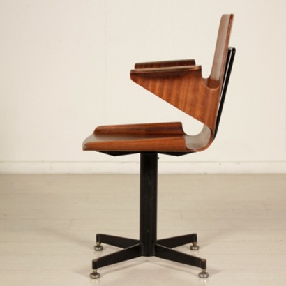 sedia, sedia singola, sedia vintage, sedia di modernariato, sedia di design, sedia con braccioli, sedia in compensato, sedia in compensato curvato, sedie anni 50, sedia anni 60, anni 50, anni 60, di mano in mano, anticonline