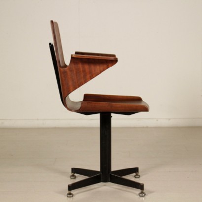 sedia, sedia singola, sedia vintage, sedia di modernariato, sedia di design, sedia con braccioli, sedia in compensato, sedia in compensato curvato, sedie anni 50, sedia anni 60, anni 50, anni 60, di mano in mano, anticonline