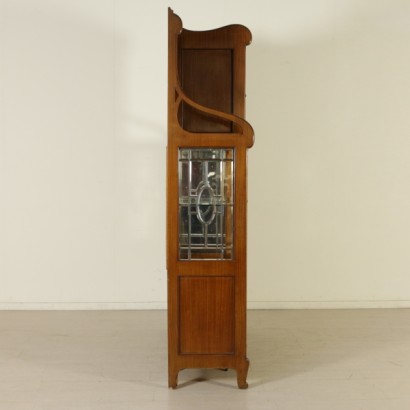 di mano in mano, credenza liberty, credenza 900, credenza in mogano, credenza primi 900, credenza inizio 900, credenza tre corpi, credenza con vetri artistici, vetri artistici, credenza antica, credenza antiquariato