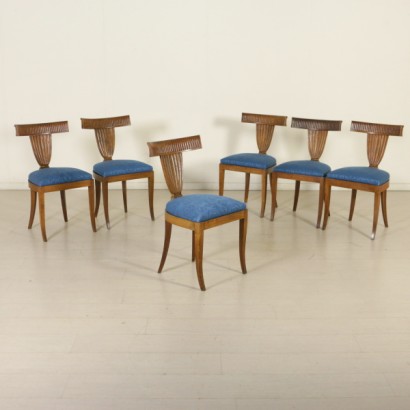 Gruppe von sechs stühlen Deco