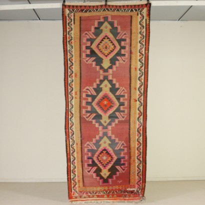 Antik, Teppiche, antike Teppiche, antike Teppiche, Kelim, Türkei, Woll- und Baumwollteppich, feiner Knotenteppich, 1960er Teppich