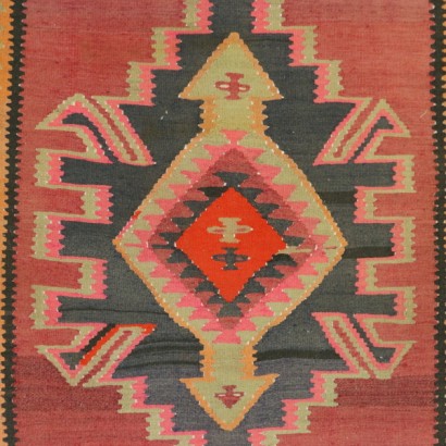 Antik, Teppiche, antike Teppiche, antike Teppiche, Kelim, Türkei, Woll- und Baumwollteppich, feiner Knotenteppich, 1960er Teppich