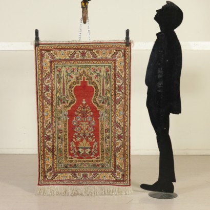 antique, tapis, tapis antiques, tapis antiques, Kayseri Turquie, tapis en soie et coton, tapis à nœud fin, tapis des années 80