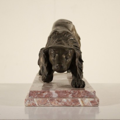 {* $ 0 $ *}, terracotta sculpture, terracotta dog, bronze coated terracotta, hunting dog, hunting dog sculpture, terracotta hunting dog, sculpture 900, sculpture early 900, sculpture early 900