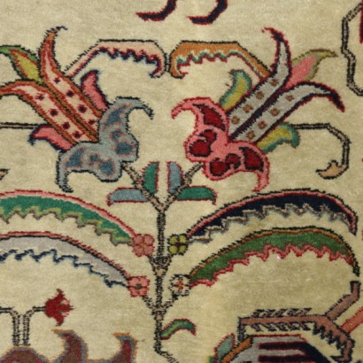 Antik, Teppiche, antike Teppiche, antike Teppiche, Täbris, Iran, Baumwollteppich, Wollteppich, feiner Knotenteppich, 60er-70er Teppich