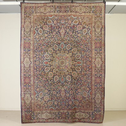 Antik, Teppiche, antike Teppiche, antike Teppiche, Kerman, Iran, Baumwollteppich, Wollteppich, mittlerer Knotenteppich, 1950er-60er Teppich