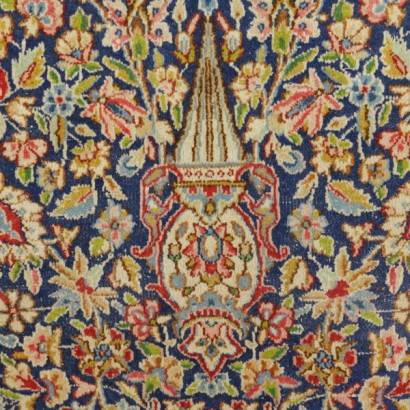 Antik, Teppiche, antike Teppiche, antike Teppiche, Kerman, Iran, Baumwollteppich, Wollteppich, mittlerer Knotenteppich, 1950er-60er Teppich