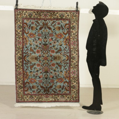 Antik, Teppiche, antike Teppiche, antike Teppiche, Jaipur, Indien, Wollteppich, Baumwollteppich, klobiger Knotenteppich, 90er Jahre Teppich