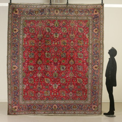 Antik, Teppiche, antike Teppiche, antike Teppiche, Täbris, Iran, Wollteppich, Baumwollteppich, mittelgrosser Knotenteppich, 80er-90er Teppich