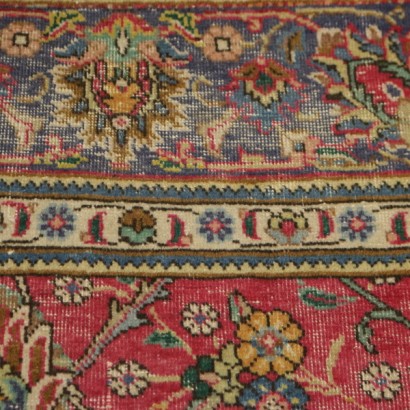 Antik, Teppiche, antike Teppiche, antike Teppiche, Täbris, Iran, Wollteppich, Baumwollteppich, mittelgrosser Knotenteppich, 80er-90er Teppich