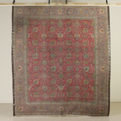 Antik, Teppiche, antike Teppiche, antike Teppiche, Täbris, Iran, Wollteppich, Baumwollteppich, mittelgrosser Knotenteppich, 80er-90er Teppich