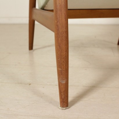 di mano in mano, poltrona anni 60, anni 60, poltrona vintage, poltrona di modernariato, poltrona di design, modernariato italiano, vintage italiano, poltrona in teak, poltrona in legno di teak, poltrona in tessuto