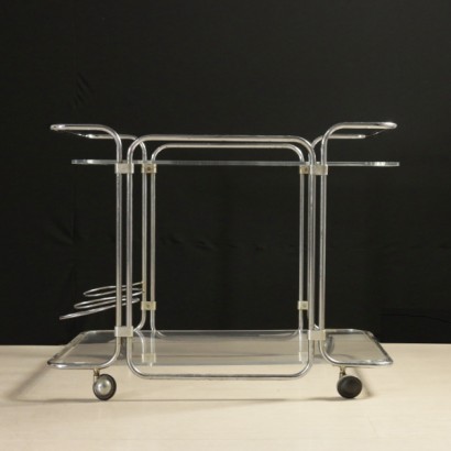 {* $ 0 $ *}, 60er-70er Trolley, 60er Trolley, 70er Trolley, Vintage Trolley, Vintage Servierwagen, moderner Antik Trolley, 60er Service Trolley, Italienischer Vintage, Italienische Moderne Antiquitäten