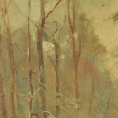 Den verschneiten winterwald