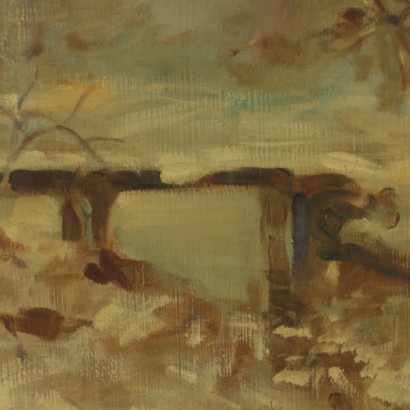 Den verschneiten winterwald