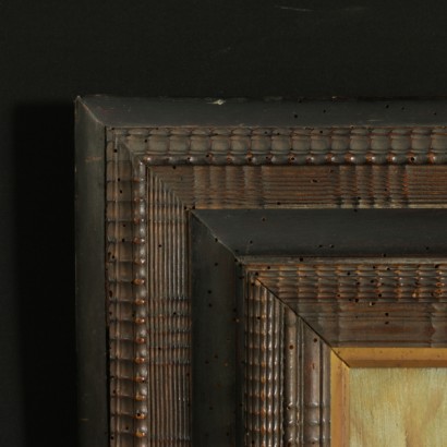 Die verschneiten wald - kulisse