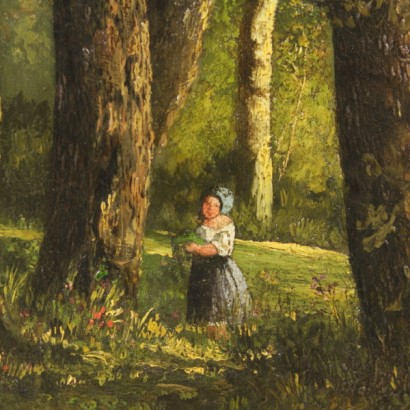 Waldlandschaft mit abbildung