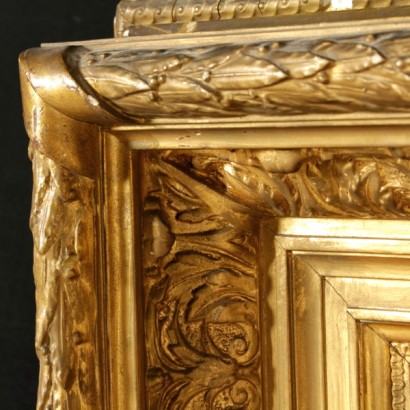 Waldlandschaft mit abbildung - rahmen