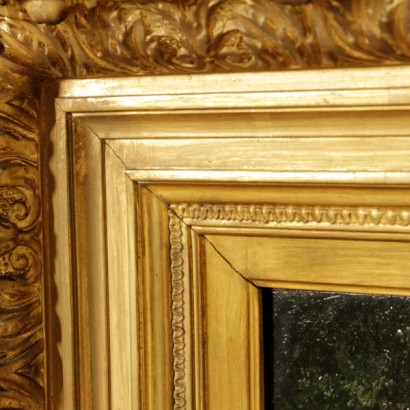 Waldlandschaft mit abbildung - rahmen