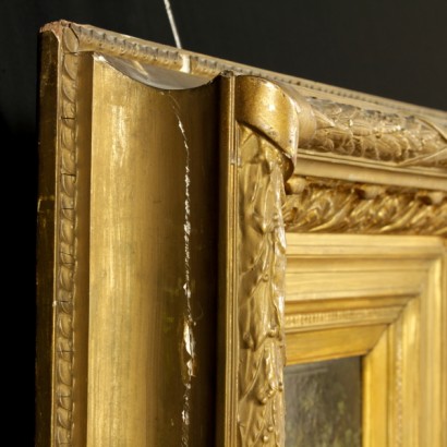 Waldlandschaft mit abbildung - rahmen