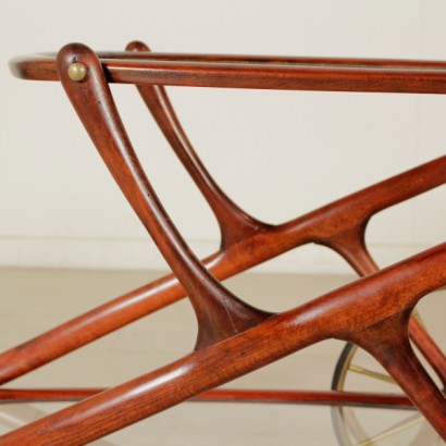 di mano in mano, carrello anni 50, anni 50, carrello di servizio, carrello di modernariato, carrello vintage, carrello in mogano, carrello da servizio di design, carrello di servizio di modernariato, carrello di servizio vintage
