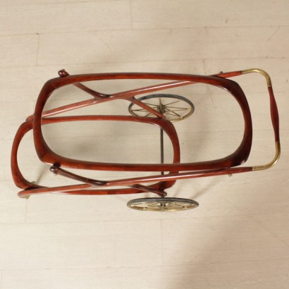 di mano in mano, carrello anni 50, anni 50, carrello di servizio, carrello di modernariato, carrello vintage, carrello in mogano, carrello da servizio di design, carrello di servizio di modernariato, carrello di servizio vintage