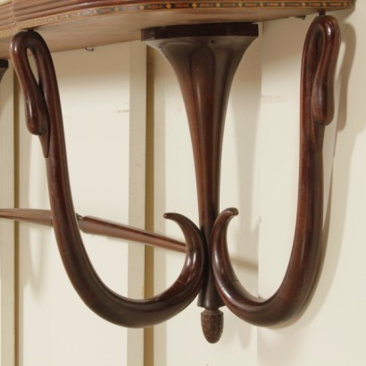 {* $ 0 $ *}, Konsolentisch aus den 50er, 50er Jahren, Vintage Konsole, moderne Konsole, Design Konsole, Wandkonsole, Mahagoni Konsole, Marmor Top Konsole, moderne Möbel, Vintage Möbel, moderne Möbel