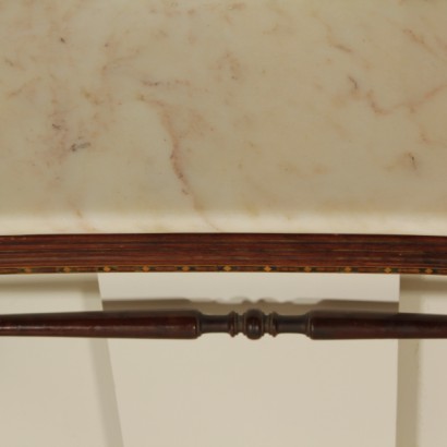 {* $ 0 $ *}, Konsolentisch aus den 50er, 50er Jahren, Vintage Konsole, moderne Konsole, Design Konsole, Wandkonsole, Mahagoni Konsole, Marmor Top Konsole, moderne Möbel, Vintage Möbel, moderne Möbel