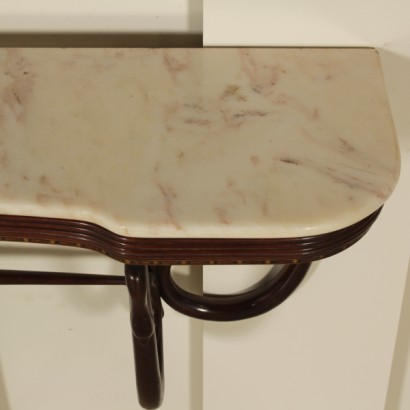 {* $ 0 $ *}, Konsolentisch aus den 50er, 50er Jahren, Vintage Konsole, moderne Konsole, Design Konsole, Wandkonsole, Mahagoni Konsole, Marmor Top Konsole, moderne Möbel, Vintage Möbel, moderne Möbel