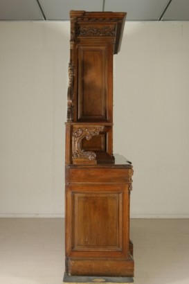 sideboard with showcase, big sideboard, big sideboard with showcase, sideboard with showcase in neo-renaissance style, sideboard with showcase 900, sideboard 900, # {* $ 0 $ *}, #credenzaaconvetrina, #grandecredenza, #grandecredenzaconvetrina, #convetrinastilene cupboard # credenza900, #vetrina sideboard900