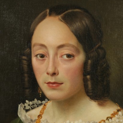 Portrait einer jungen frau mit halskette