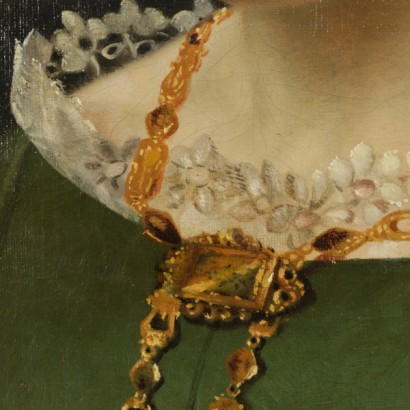 Portrait einer jungen frau mit halskette