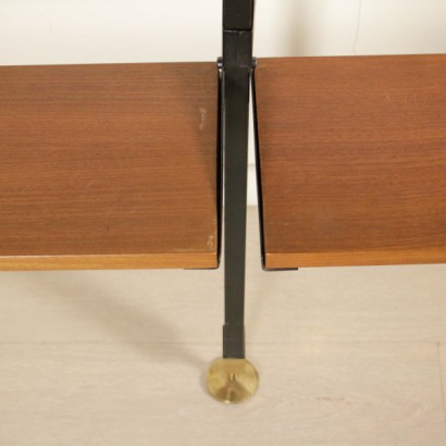 di mano in mano, libreria anni 50-60, libreria anni 50, libreria anni 60, anni 50, anni 60, libreria vintage, libreria di modernariato, libreria in mogano, modernariato italiano, vintage italiano, libreria a ripiani regolabili, ripiani regolabili, libreria in metallo, struttura in metallo, libreria a soffitto