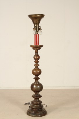 Bottega del 900, neo-renacentista, candelabros de estilo neo-renacentista, candelabros, candelabros, candelabro renacentista, Italia 900 lámpara roble