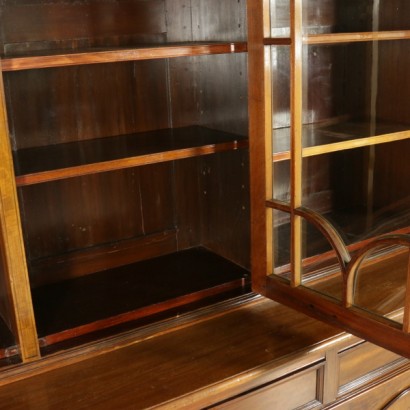 di mano in mano, libreria con alzata, libreria antica, libreria antiquariato, libreria di antiquariato, libreria in mogano, libreria inglese, libreria inghilterra, libreria 900, libreria metà 900